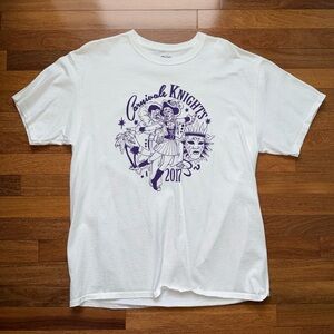 Port and Company White Carnivale Knights 2017 Mardi Gras Shirt